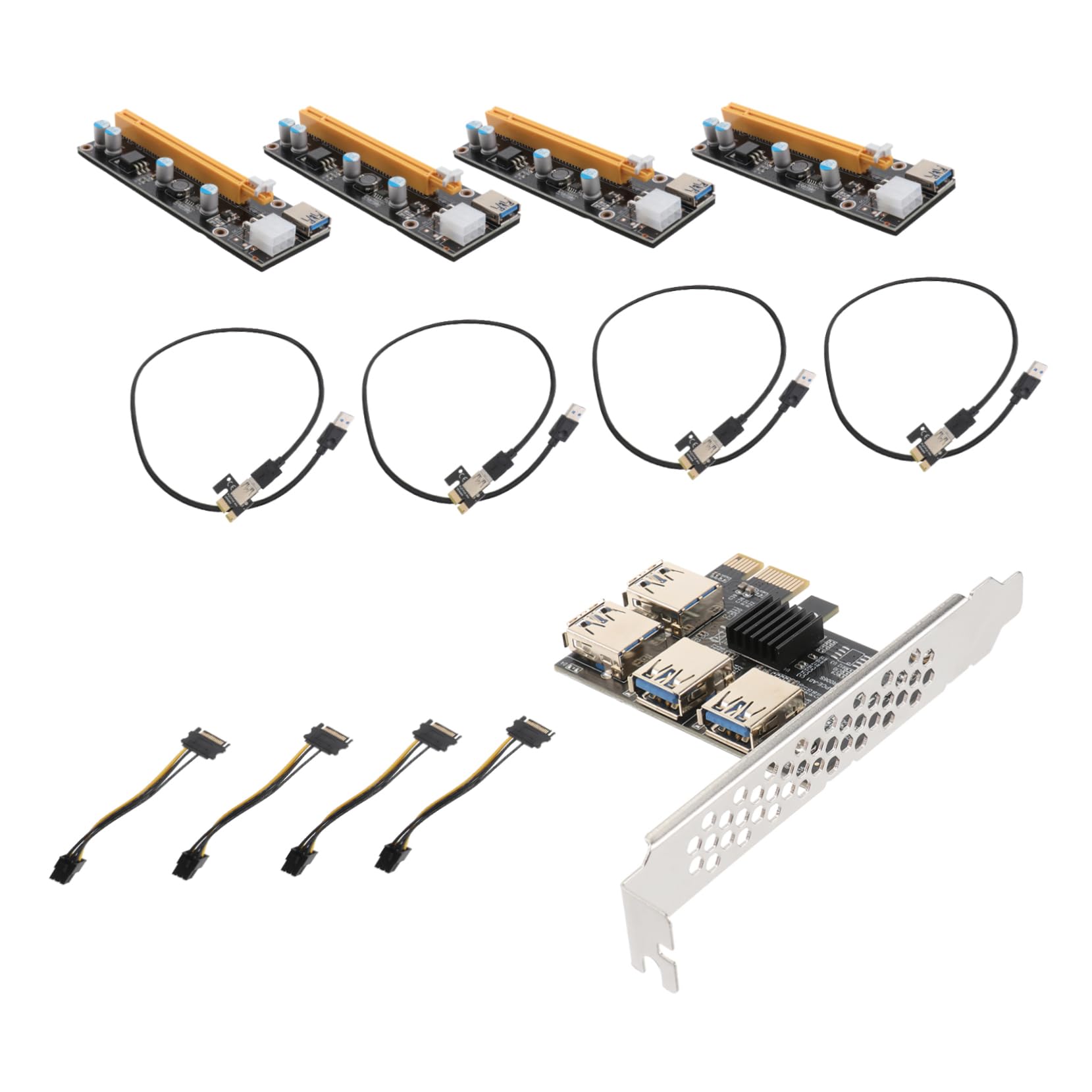 Artibetter 1set Pci-e Riser Card Usb Adattatore Per Espansione Gpu Per Computer Da Mining Facile Installazione e Stabilità Elevata Senza Alimentazione Esterna Necessaria Artibetter 1set Pci-e Riser Card Usb Adattatore Per Espansione Gpu Per Computer Da Mining Facile Installazione e Stabilità Elevata Senza Alimentazione Esterna Necessaria