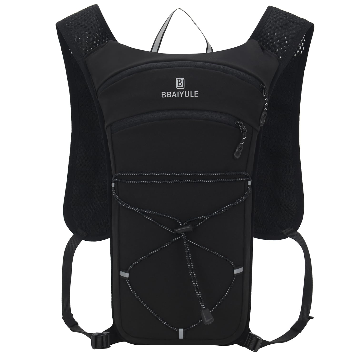 Gilet de course pour femmes et hommes, sac à dos d’hydratation avec 2 bouteilles souples de 470 ml, réfléchissant, support pour téléphone portable, léger