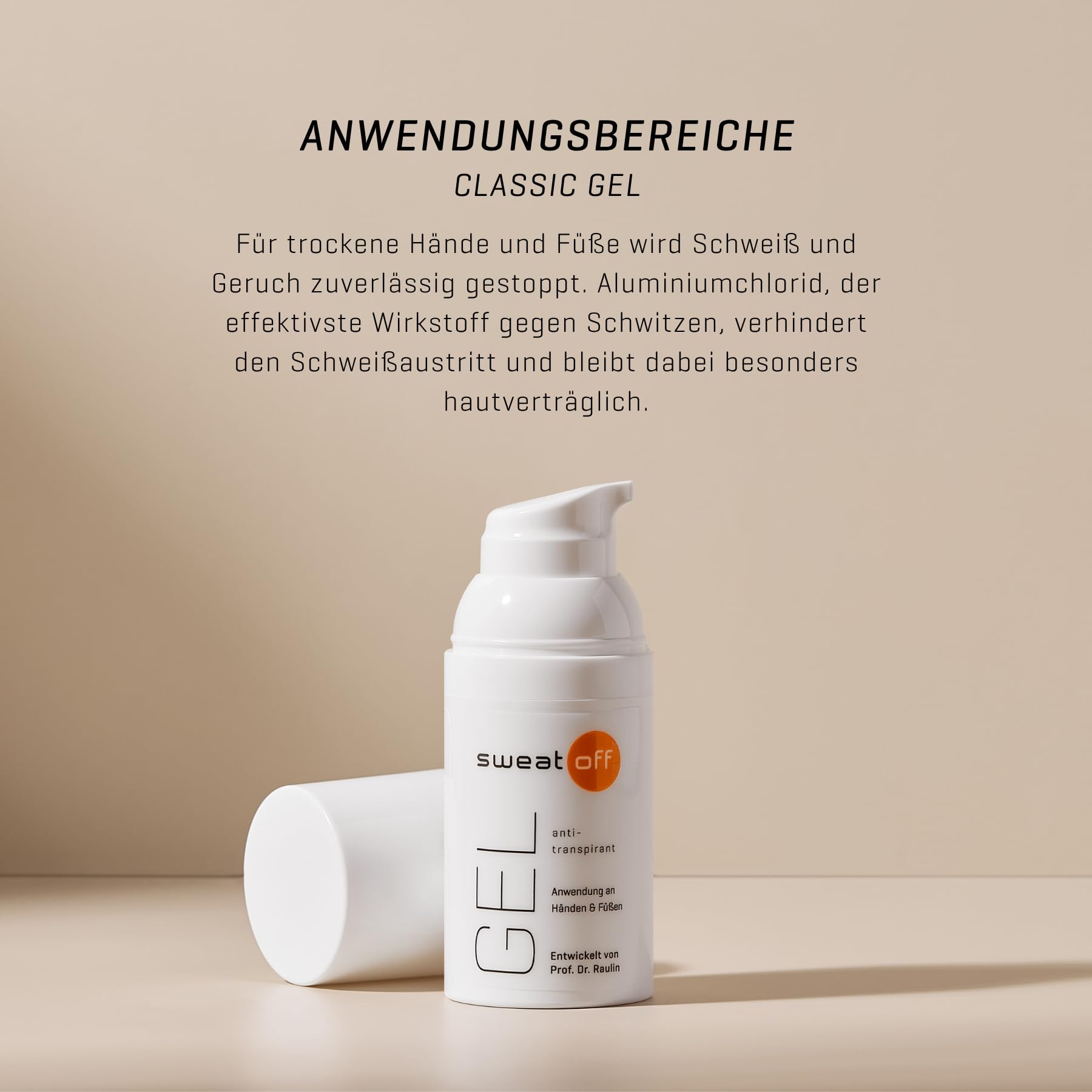 SWEAT-OFF Antitranspirant Gel 30ml | Gel gegen Handschweiß und Fußgeruch | Antiperspirant für Hände & Füße