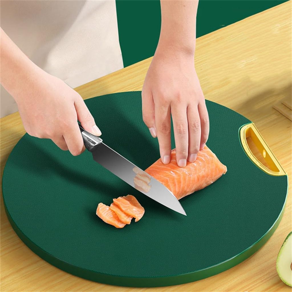 Cut Fruit Cutting Board Kitchen Thick PE Plastic Round Occupying Chopping