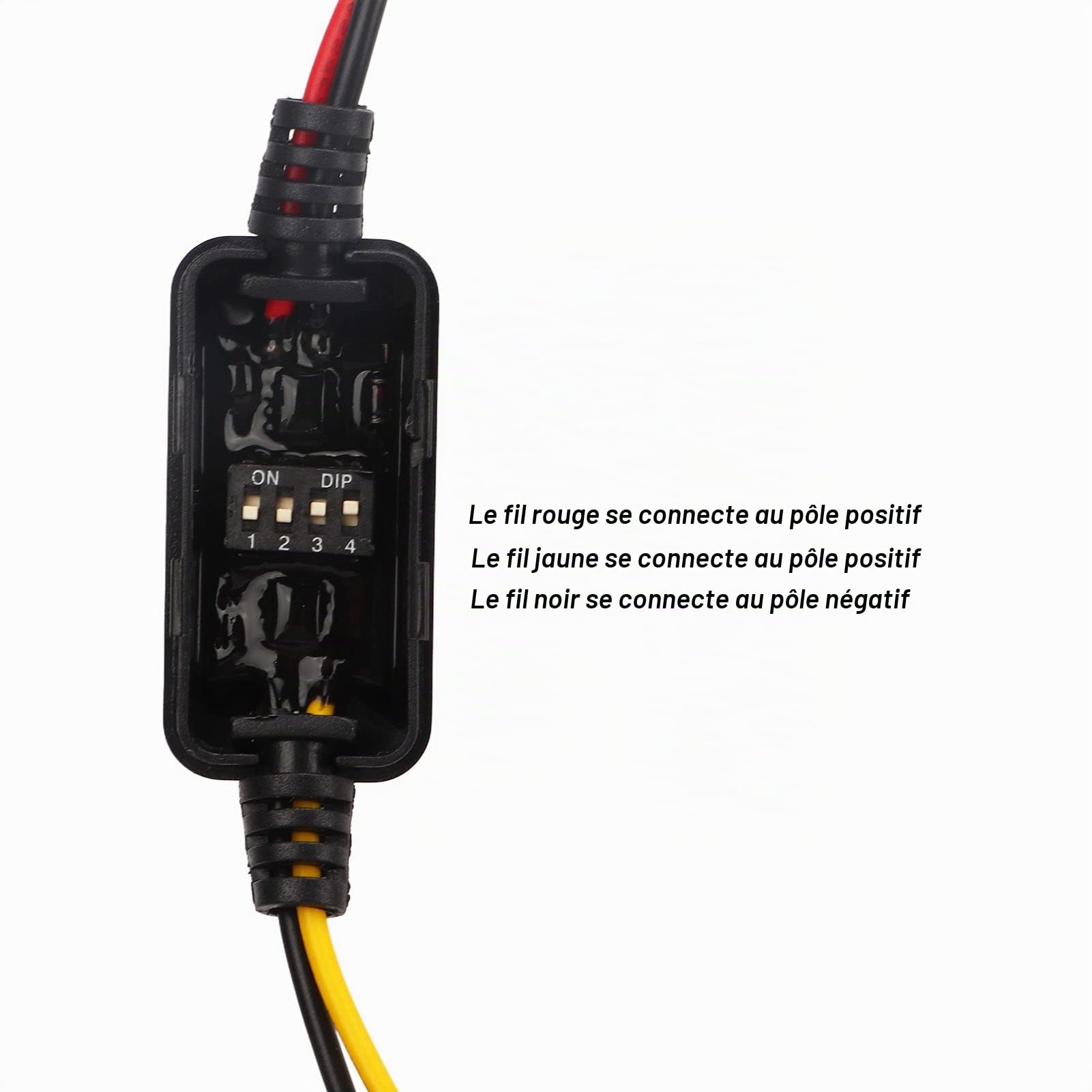Qiilu Contrôleur Stroboscopique de Flash de Feu Stop Module de Clignotant de Voiture Automatique 4PCS DC9‑26V Contrôleur Stroboscopique de Clignotant LED 16 Modes Réglables pour Moto de Voiture