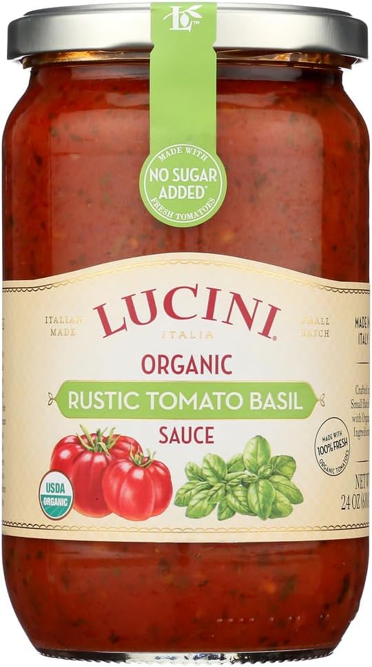 Lucini Rustic Tomato Basil Sauce - 25.5 oz (Pack of 4)