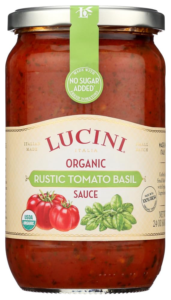 Lucini Rustic Tomato Basil Sauce - 25.5 oz (Pack of 4)