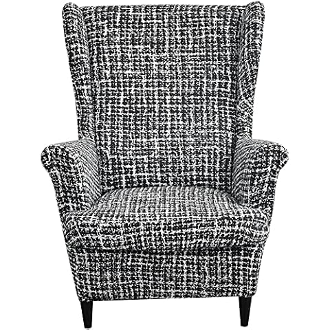 XHDZSW Armchair Covers, Wing Chair Slipcover,Spandex Sofa Cover Stretch Wing Chair Slipcover for Armchairs - Wingback Chair Covers - Geometric Grey (7#) Cover