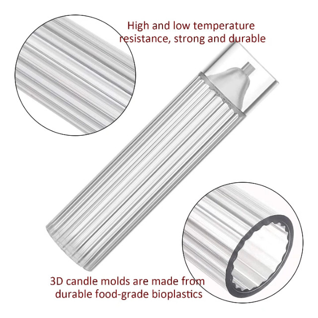Stampo Per Candele Cilindriche Fai Da Te | Stampo Plastica Per Candele Natalizie A Pilastro - Foto 3