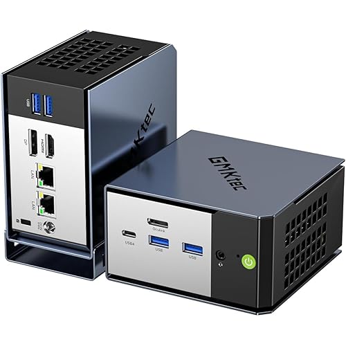 GMKtec EVO-X1 AI Mini PC AMD Ryzen AI 9 HX-370 Series (up to 5.1GHz) Mini Gaming Computers, 32GB LPDDR5X 2TB PCIe 4.0 SSD, Triple Screen 8K Display, WiFi 6 & USB4/Oculink Interface