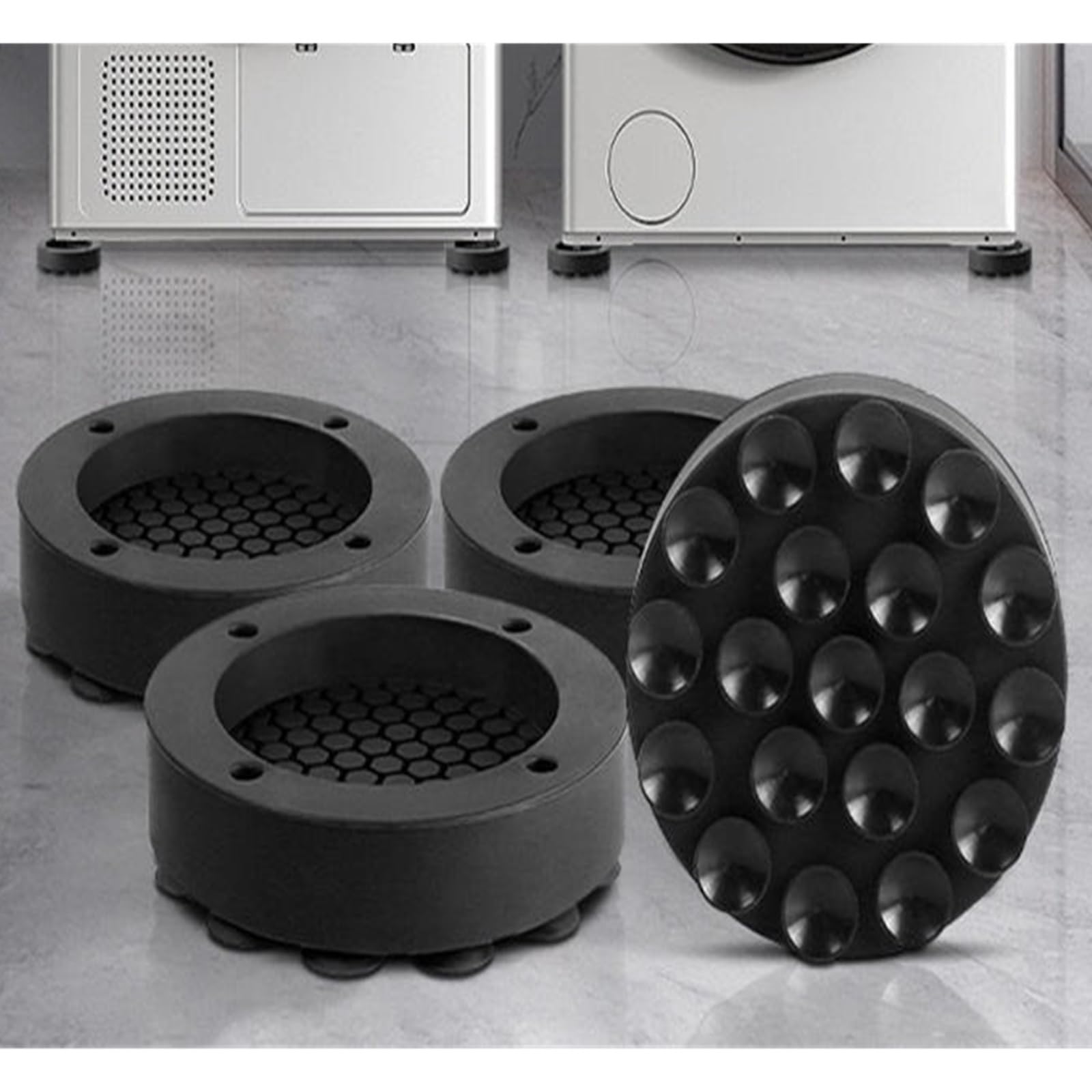 Tappetino di supporto antivibrante da 4 pezzi for i piedini della lavatrice(Gray)