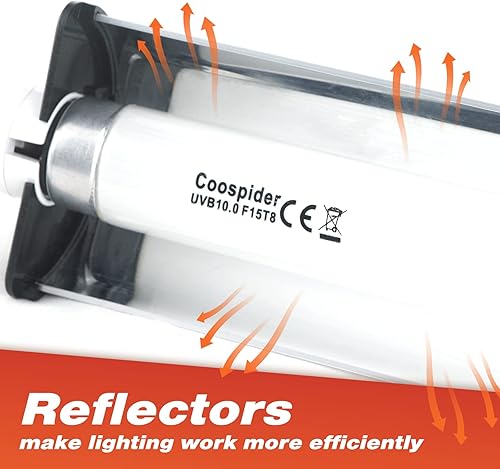 Miniatura 3 de Bombilla T5 UVB para reptiles, paquete de 2 bombillas HO 24W para reptiles anfibios, iluminación de hábitat de 22 pulgadas, 10.0, bombilla UVB,