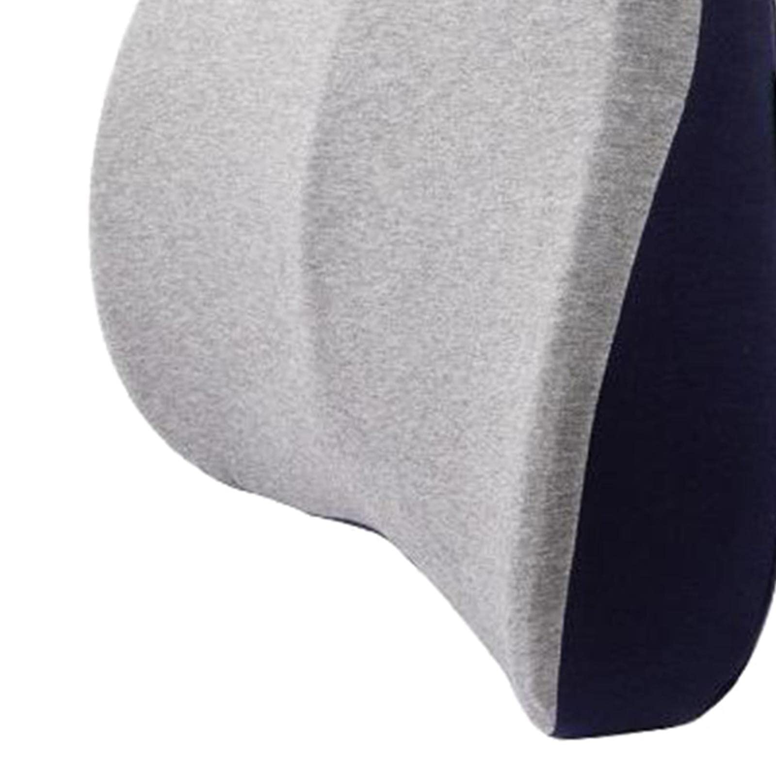 Memory Foam Rückenkissen Stützendes Lendenpolster für Schreibtischstuhl Und Autositz Zur Förderung Der Haltung mit Abnehmbarem Bezug für Lange Arbeits, Marine