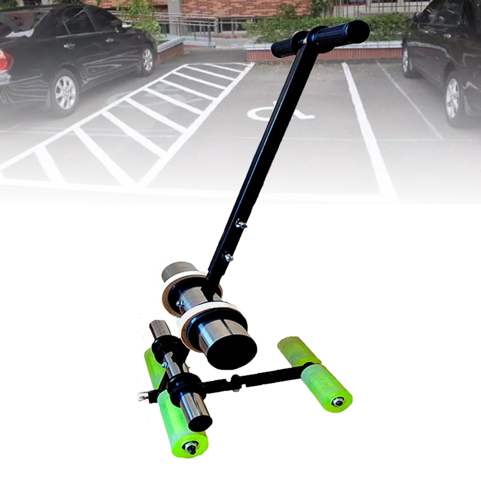 UMJIGF Court Marking Kit,Basketball Court Kit for Concrete,Tape Applicator,with Circle Drawing Tool,Asphalt or Concrete,for Line Marking/Spray Painting,Driveway Basketball Courts