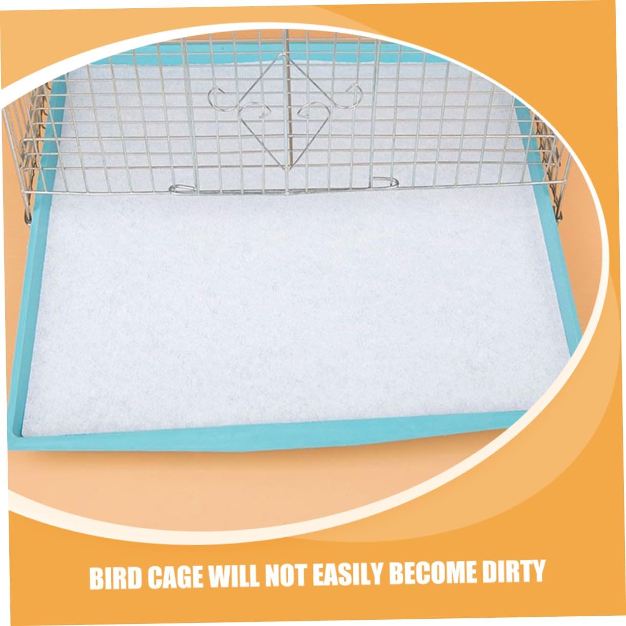 100Pcs Disposable Bird Cage Liners Absorbent Parrot Cage Paper Pads for Easy Cleaning for Bird Owners