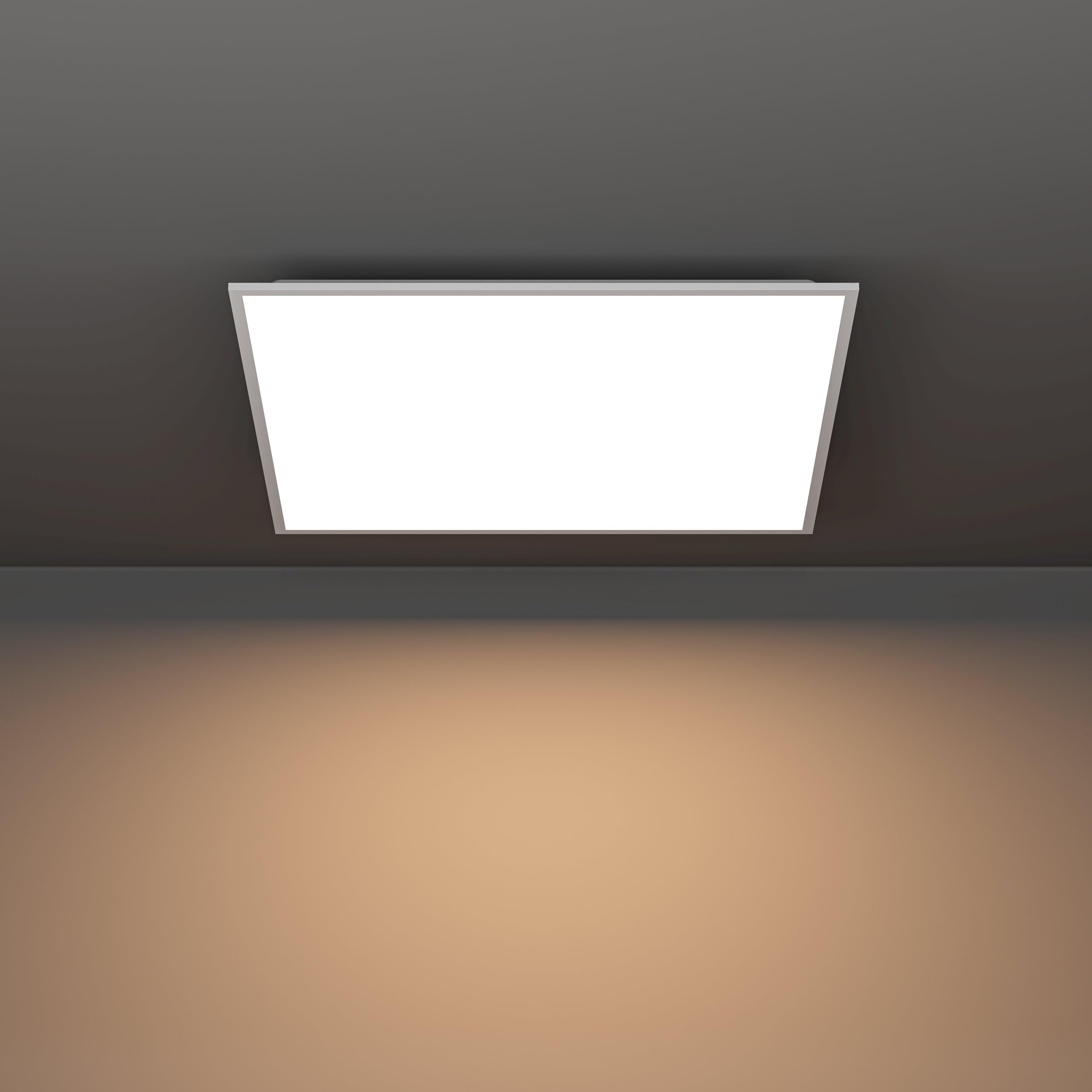 Eglo Pannello a LED Moradillo, lampada da soffitto piatta in metallo bianco | e plastica, colore luce: bianco caldo/bianco neutro/bianco freddo, 60 x 60 cm
