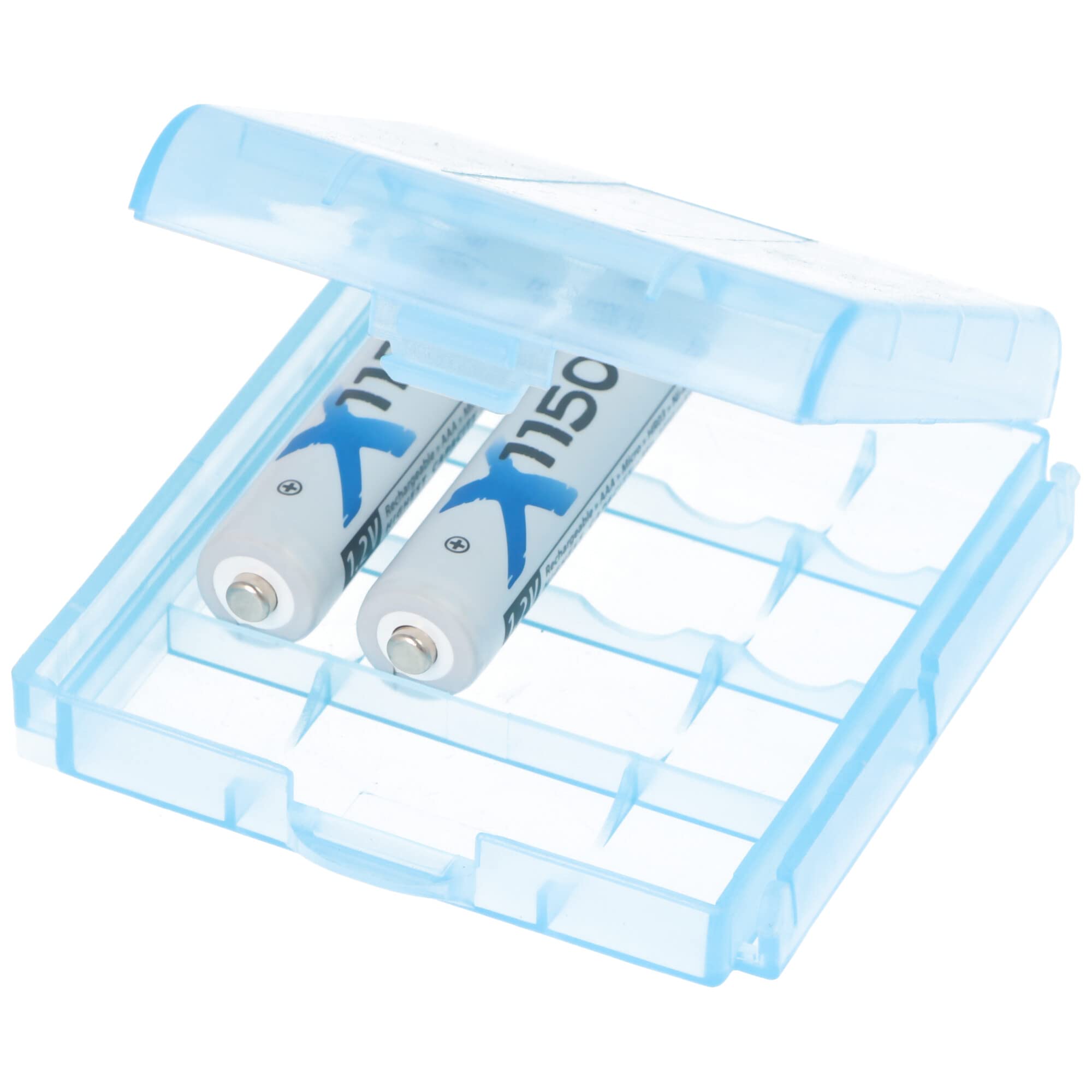 XC Lot de 4 piles micro AAA Ni-MH 1150 mAh 1,2 V avec boîte de rangement