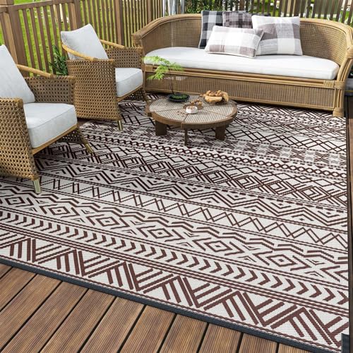 HGTRH Alfombra Exterior Grande 200x300, Tapete Exterior Autocaravana, Grande Plegable Alfombras para Exteriores Resistentes Al Agua Antideslizante Duradera Lavable para Camping Picnic Jardin...