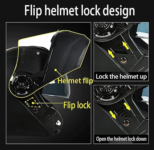 Miniatura 5 de Smotohlmt Full Face Modular Motorcycle Bluetooth Helmet with Dual Sun Visor DOT Approved Men Women Motorbike Casco Moto Moped Street Racing Crash