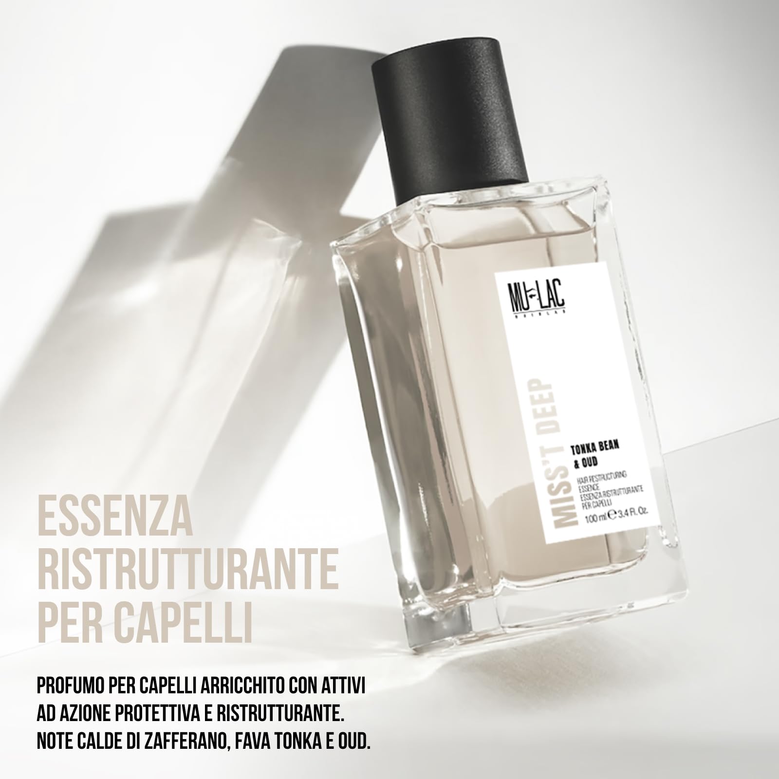 Mulac Cosmetics MISS'T DEEP Essenza Ristrutturante per i Capelli 100 ml