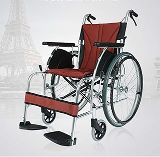 Yaeele a prueba de golpes Luz Silla de ruedas plegable portátil de aleación de aluminio de ancianos Pequeño viaje Ultraligero Vespa de conducción aeronaves sanitarias tren cómodo Silla de viaje de aut