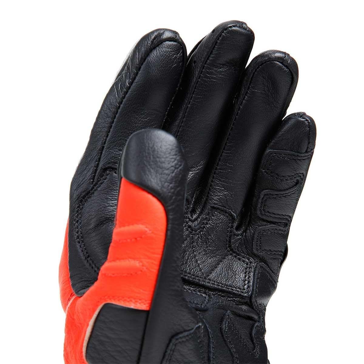 Dainese Męskie rękawiczki motocyklowe z włókna węglowego, długie rękawiczki sportowe, ze skóry, ochraniacze na kostki z włókna węglowego