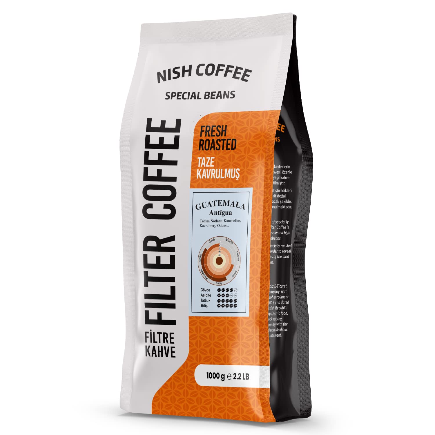 Nish Filtre Kahve Guatemala Antigua 1 Kg-Öğütülmüş