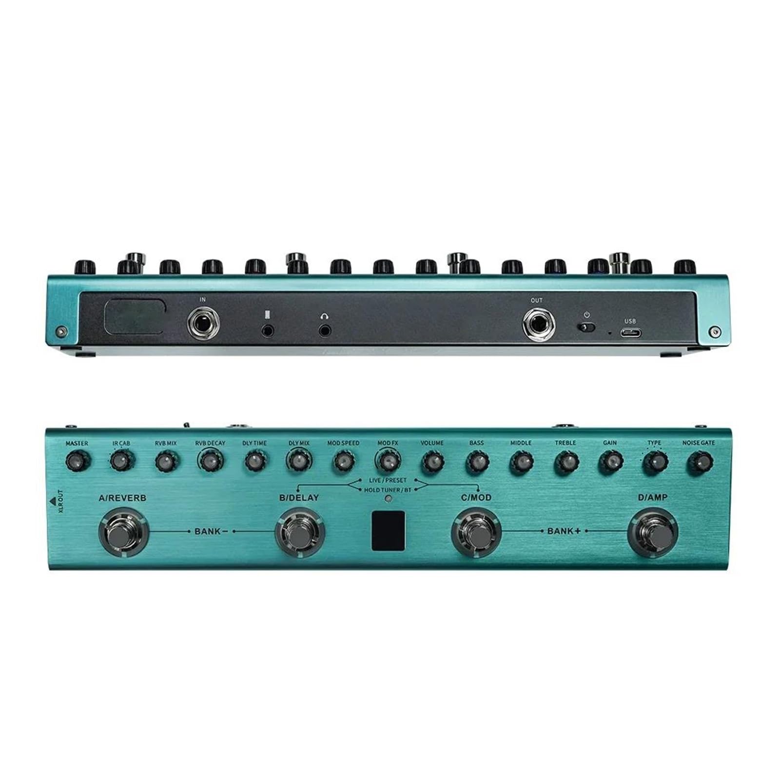 Efekty Do Gitary Elektrycznej Efekt Gitarowy Multi Effect Pedal 36 Presetów 9 Gniazd Przedwzmacniacza 3 Pasmowy Korektor