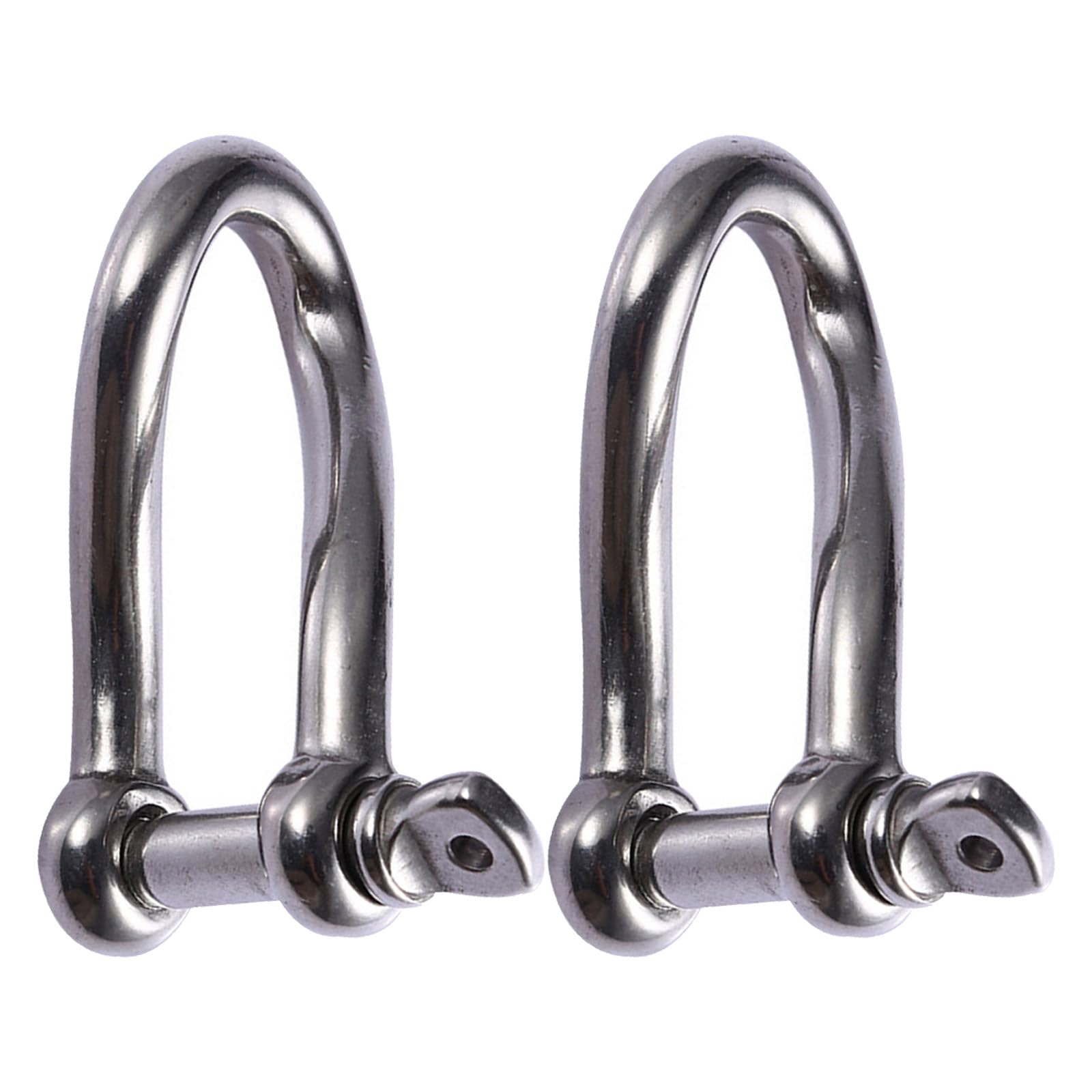 Nawwgy 2Pcs Stainless Steel Twist Shackle Heavy Duty Shackle Twisted Shackle Screw Pin Rustproof 5/32