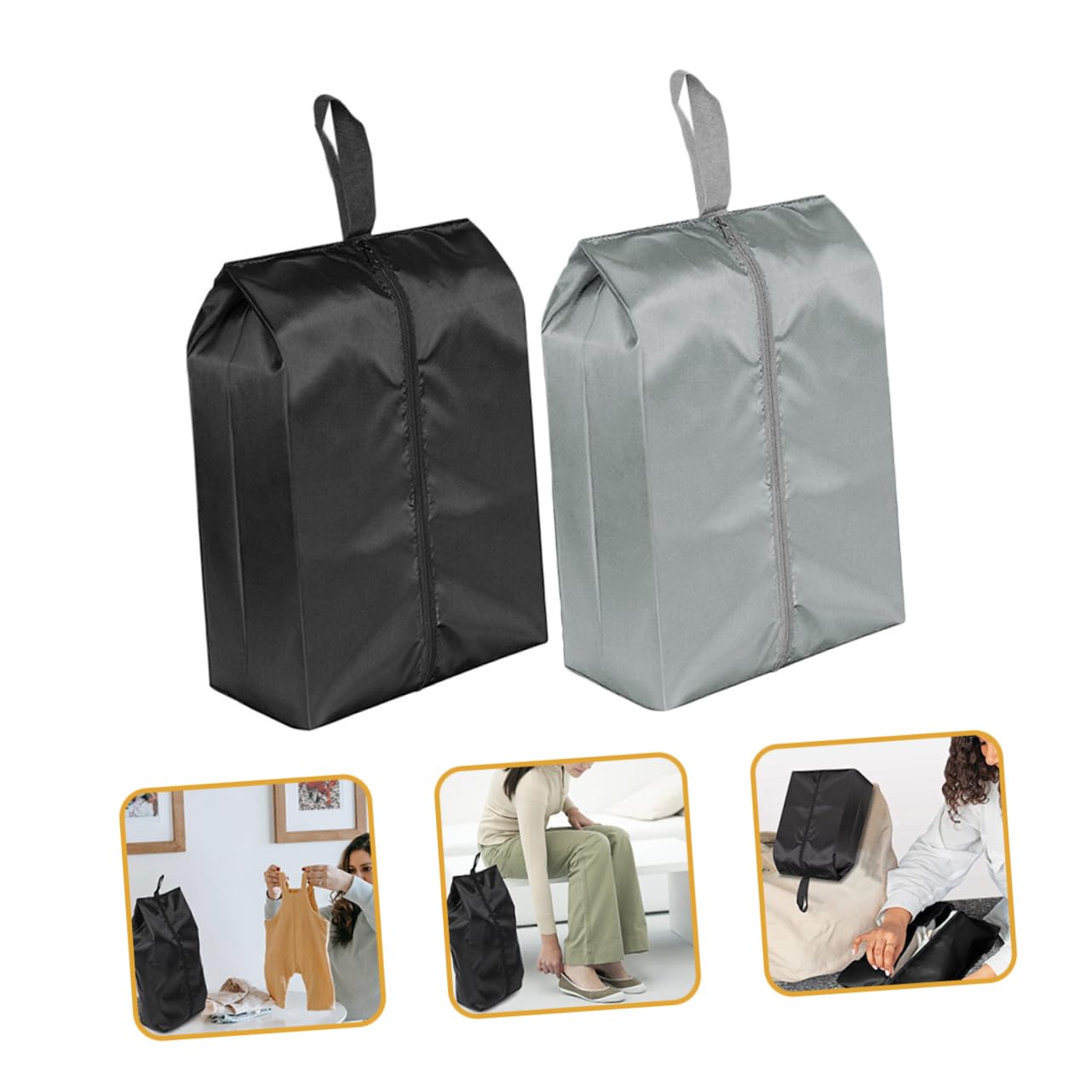 PACKOVE 8pezzi Borse Porta Scarpe Impermeabili Oxford Per Viaggi Sacchetti Organizzatori Con Chiusura Cerniera Per Tenere Pulite e Ordinati Tuoi Calzature