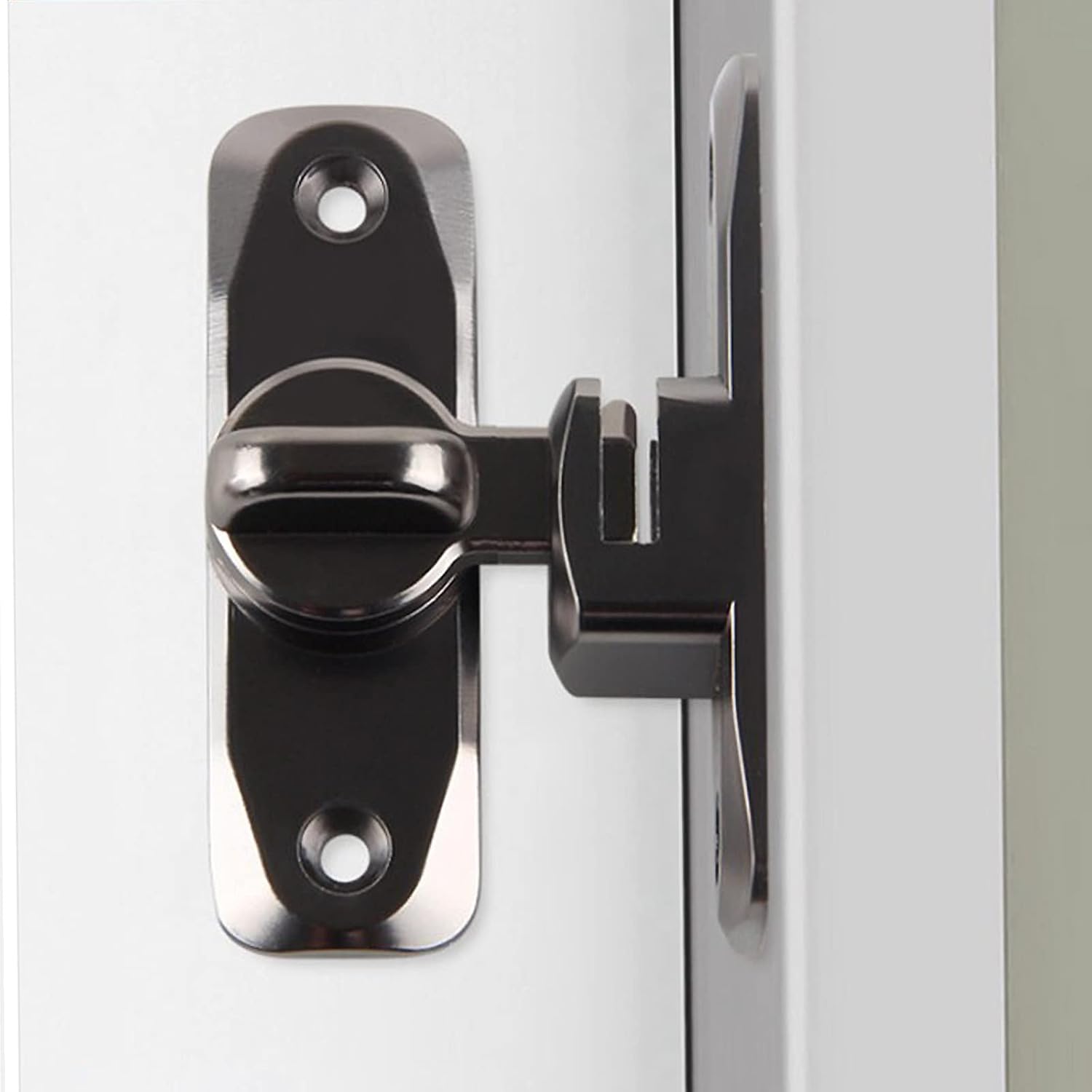 KAFENDA Verrou De Porte à Angle Droit à 90 Degrés Pour Porte Et Fenêtre Coulissante - Verrou De Rangement Pour Porte Coulissante - Serrure Spéciale (noir
