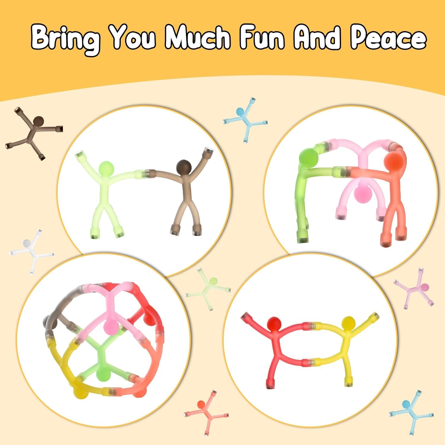 Fridge Magnetic Men, 10 Pcs Fridge Magnets People,Flexible Rubber Magnets for Kids Gifts, Fidget Toy Road Trip Sensory Toy, Fidgets for Classroom Toys,Valentines Gifts for Kids - Image 3