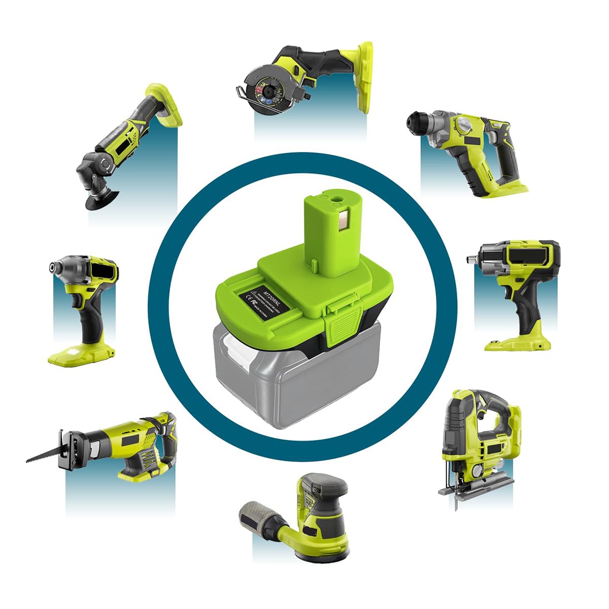 Namvo Convertisseur de Batterie au Lithium pour Adaptateur de Batterie Makita 18 V Compatible avec Batterie Ryobi 18 V