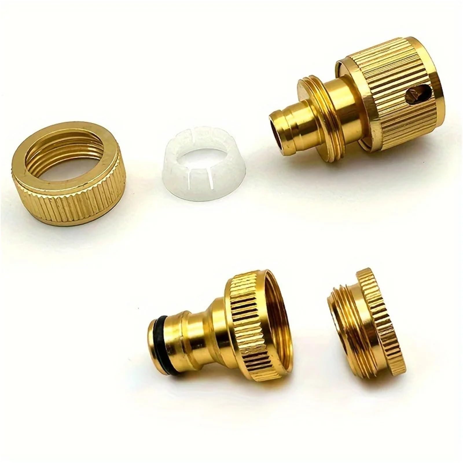 12 szt. Zestaw złączy węża aluminiowego zgodnych z normą UE - złączka do kranu 1/2'' i 3/4'' + szybkozłączka 1/2'' (13-16 mm) do rur ogrodowych