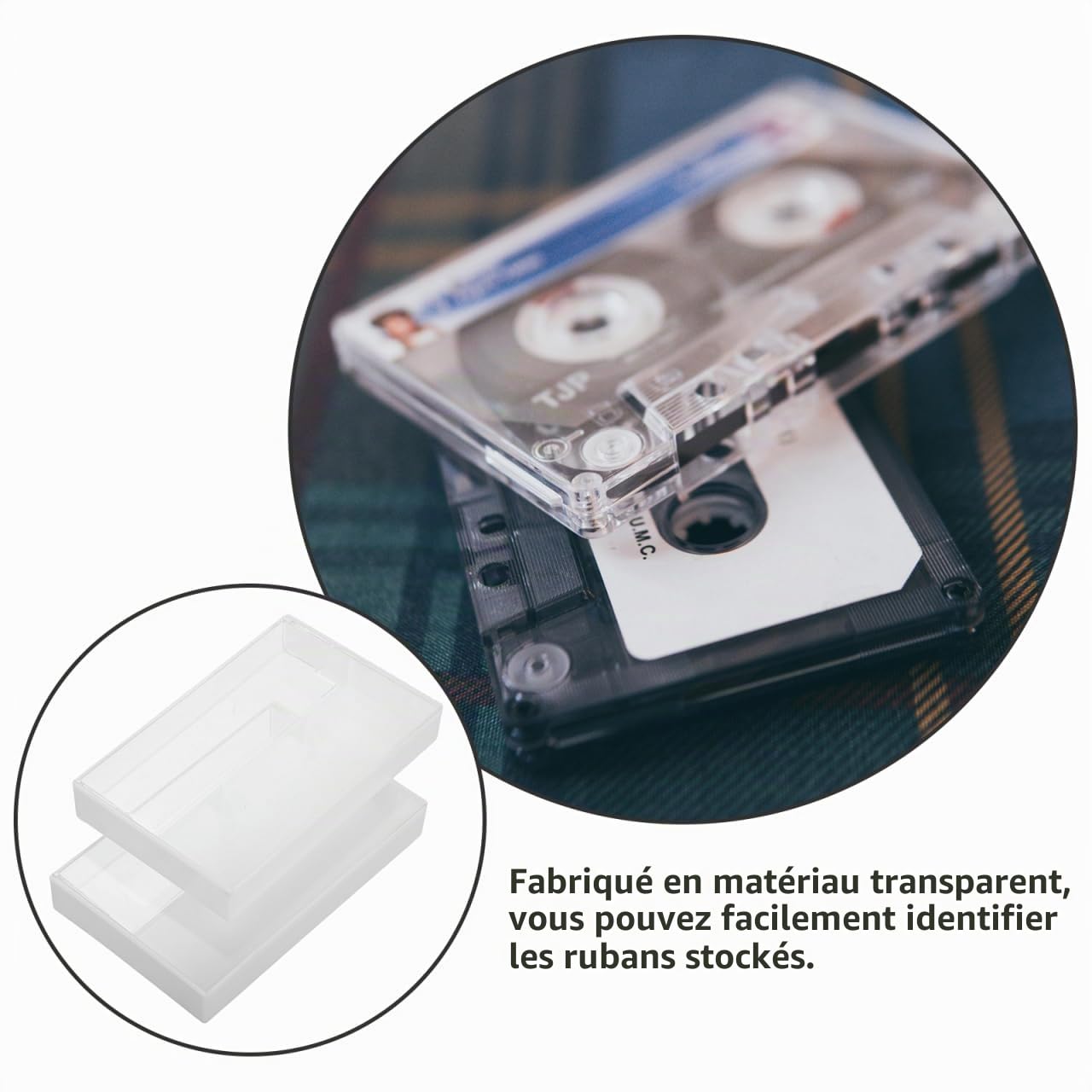 MAGICLULU Lot de 10 Étuis De Voyage pour Cassette Audio Boîte De Protection Cassettes en PS Transparent Boîtiers De Cassettes pour Rangement Cassette Audio Bijoux Et Petits Objets 11.00X7.00X1.80Cm