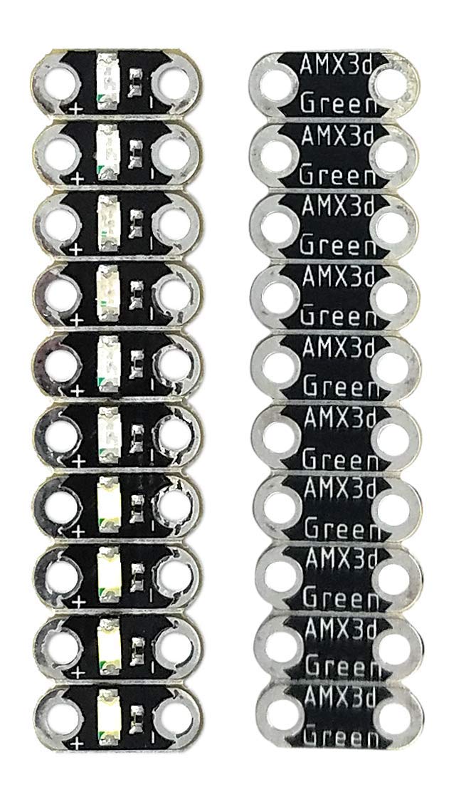 AMX3dJewel LED Lilypad LED Compatible 10x Lilypad LED - Green - (10 Green Jewel LEDs Compatible with Lilypad LEDs)