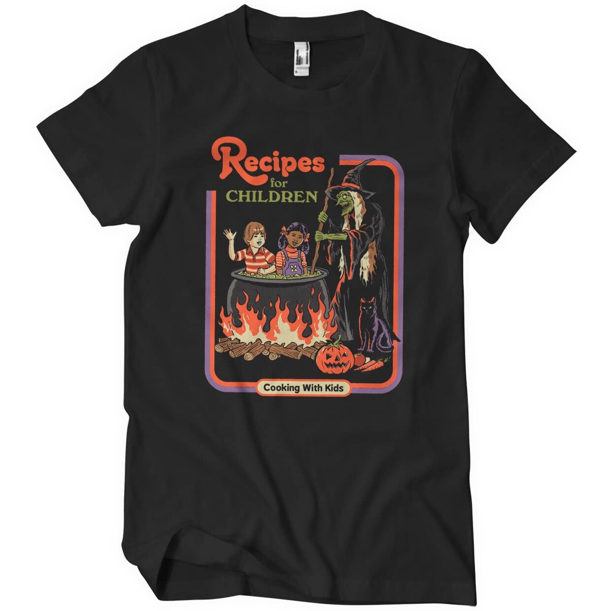 Steven Rhodes Officially Licensed Recipes for Children Mens T-Shirt (Black), Medium