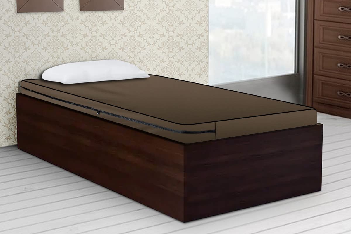 The Furnishing Tree Dust & Waterproof Single Size 36X72x5 inches (WxLxH) Zippered Mattress Cover Beige-picture-15