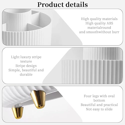 Miniatura 3 de Soporte para lápices para escritorio, 5 ranuras de 360 grados, organizador de almacenamiento de escritorio, organizador de bolígrafos, suministros