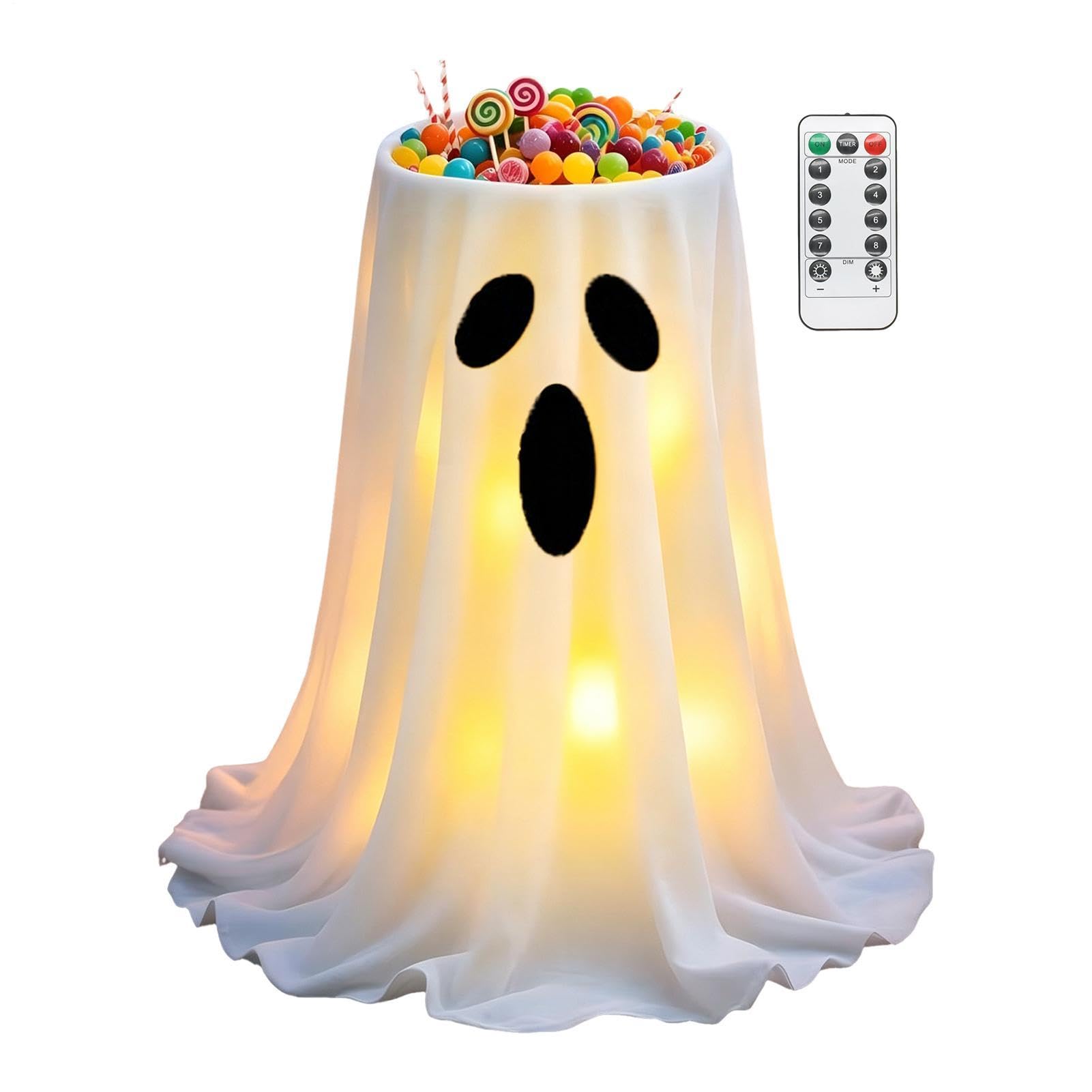 Zewnętrzny Na Cukierki Z Duchem Świecąca Dekoracja Duch Halloween