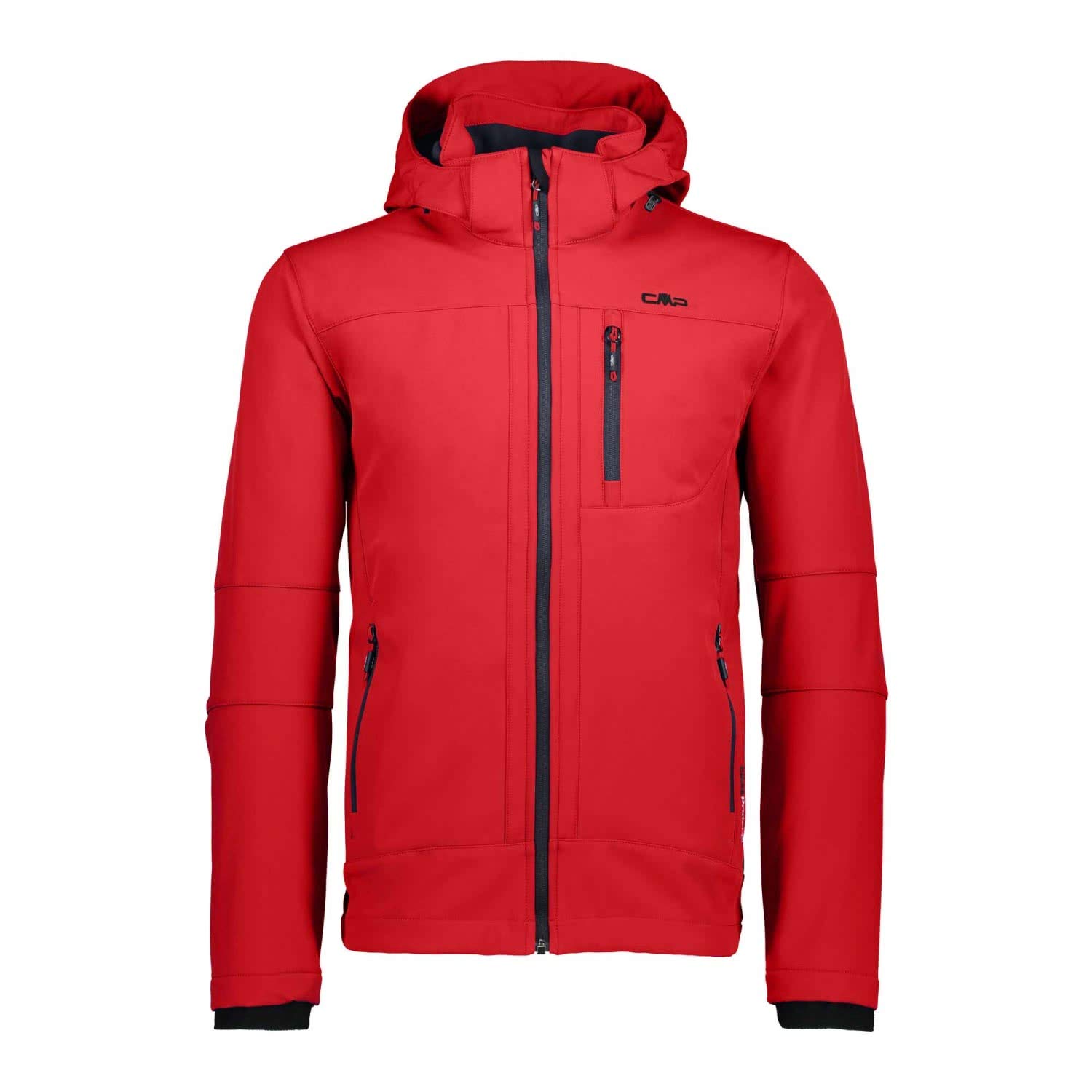 CMP - Herrenjacke mit Kapuze und Reißverschluss, Ferrari-Schwarz, 54