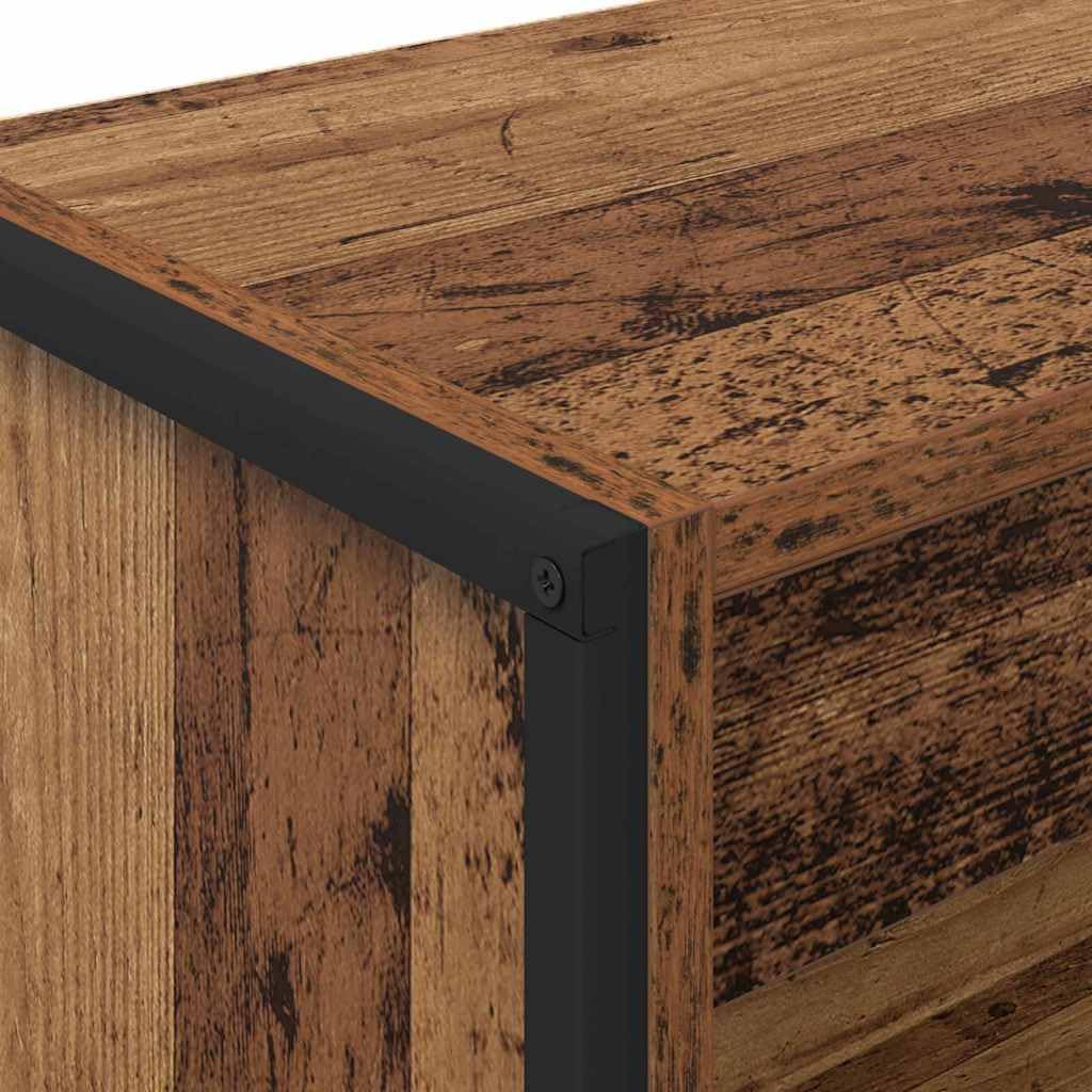 Regał na książki o wyglądzie starego drewna, 80 x 30 x 155 cm, materiał drewnopochodny, przemysłowy regał stojący z 3 półkami, wytrzymały regał na książki do salonu, sypialni, biura