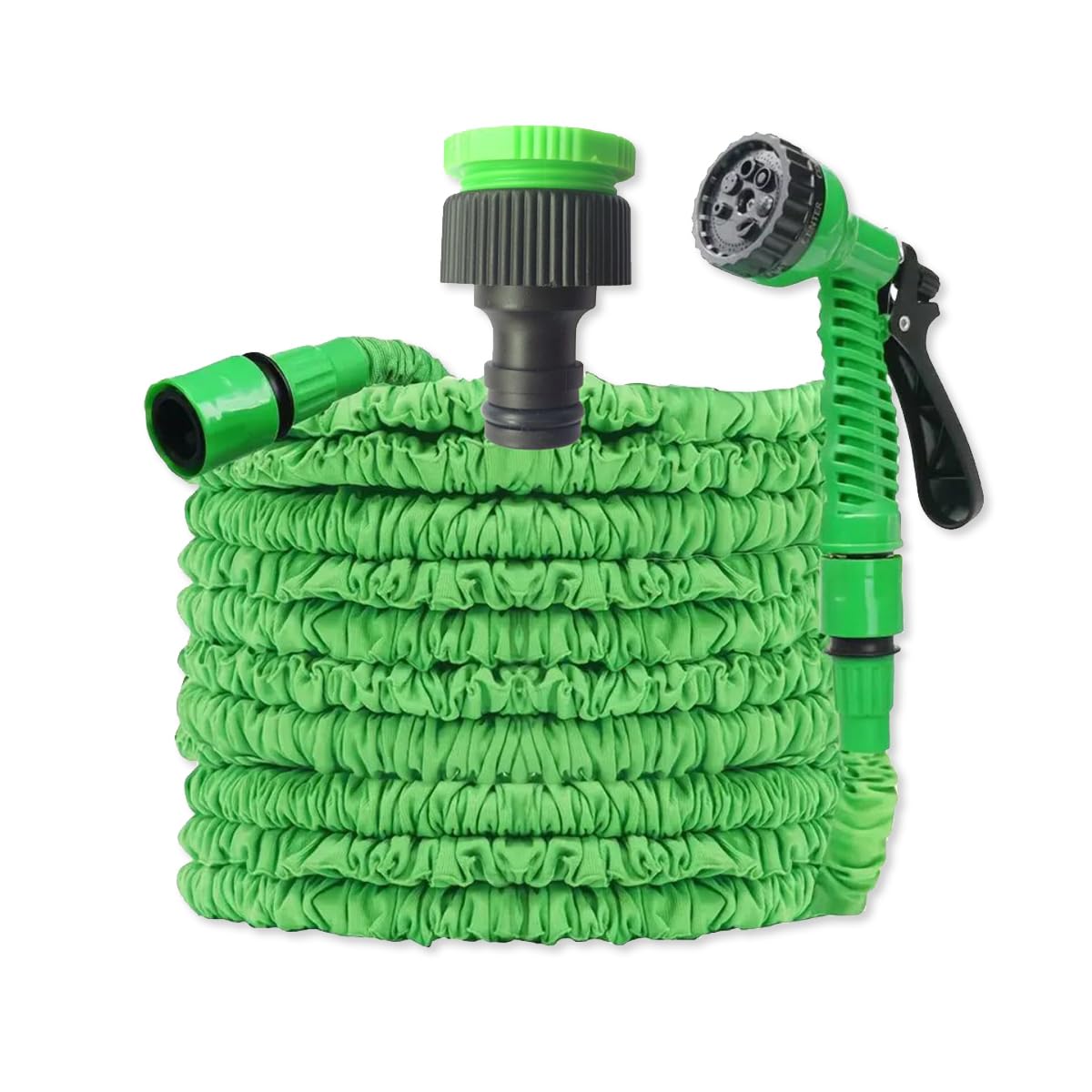 OLYSPM Expandable Garden Hose,Hosepipes for Garden,Garden Hoses with 1/2",3/4" Fittings and 7 Mode Spray Nozzle,Flexible Hose Pipe with 50FT,75FT,100FT,125FT