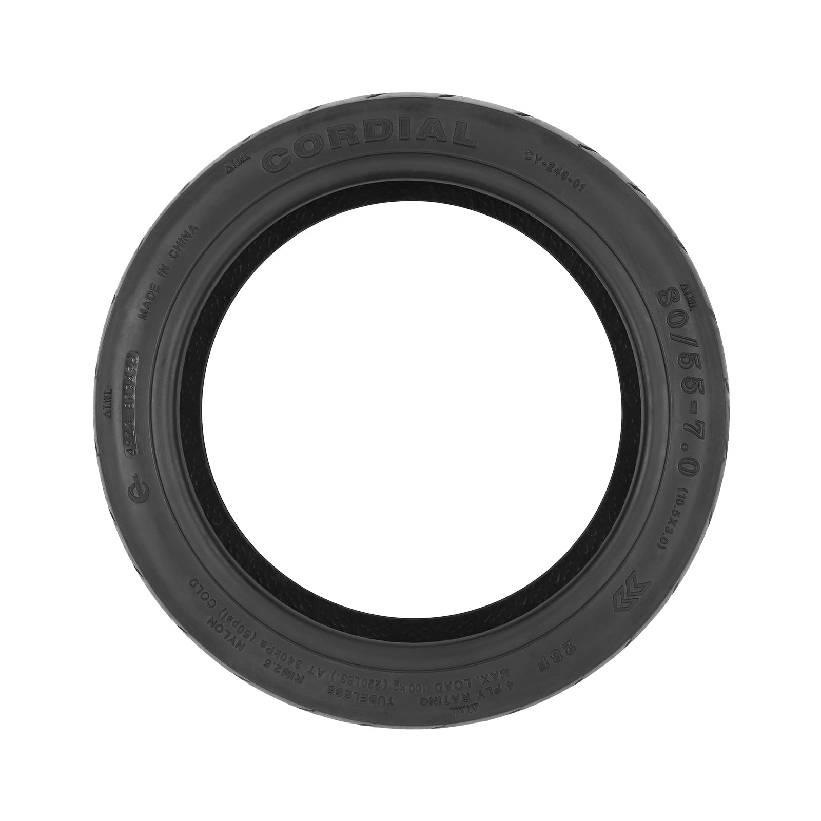 80/55-7,0 (10,5 x 3,0) Vakuumreifen für Segway Ninebot P65 10,5 Zoll, selbstreparierbarer Reifen für Elektroroller, schlauchlose Reifen, Ersatzteile, Zubehör (1 x Reifen)