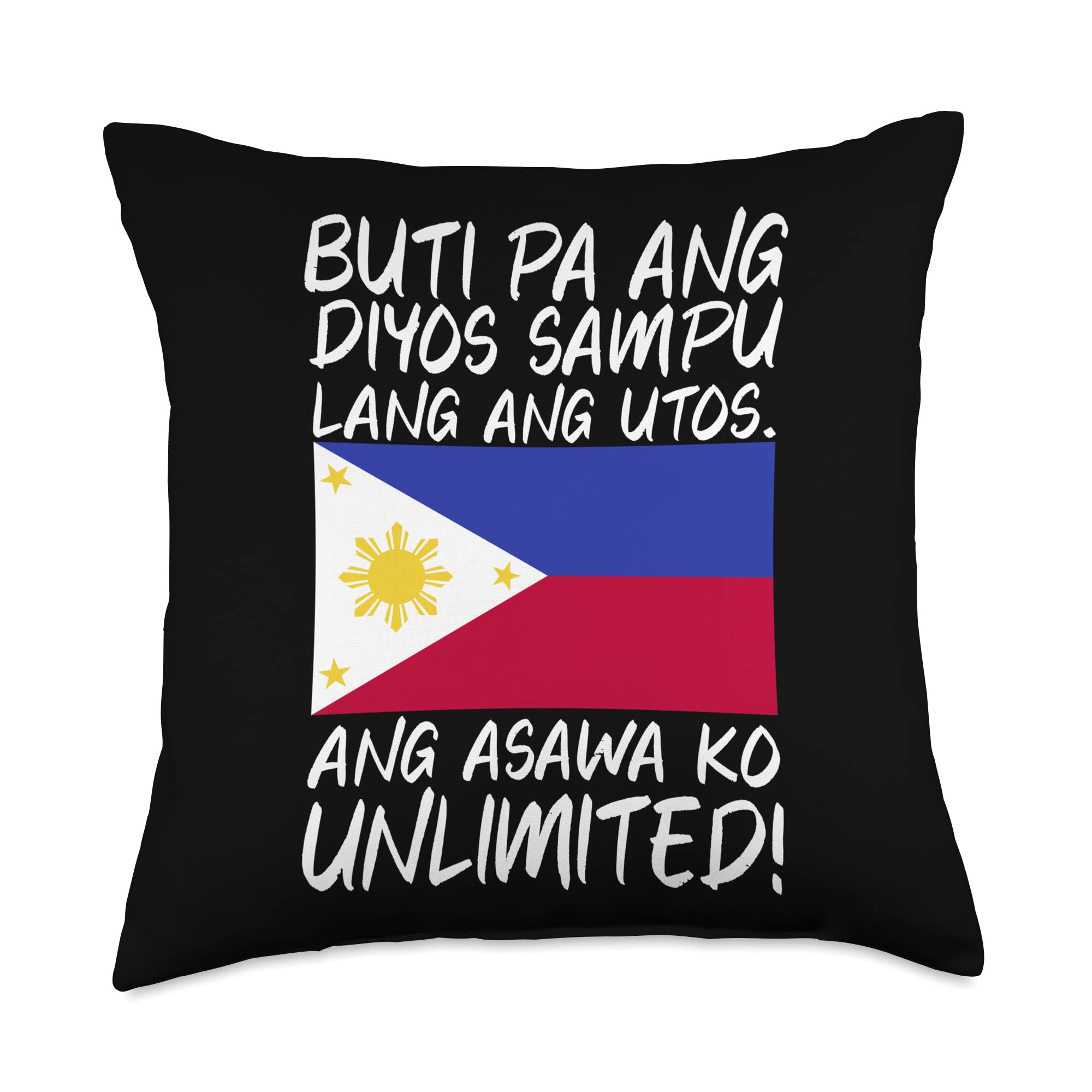 Philippines Funny Saying Humor Pinay Pinoy Pride Throw Pillow, 18x18, Multicolor