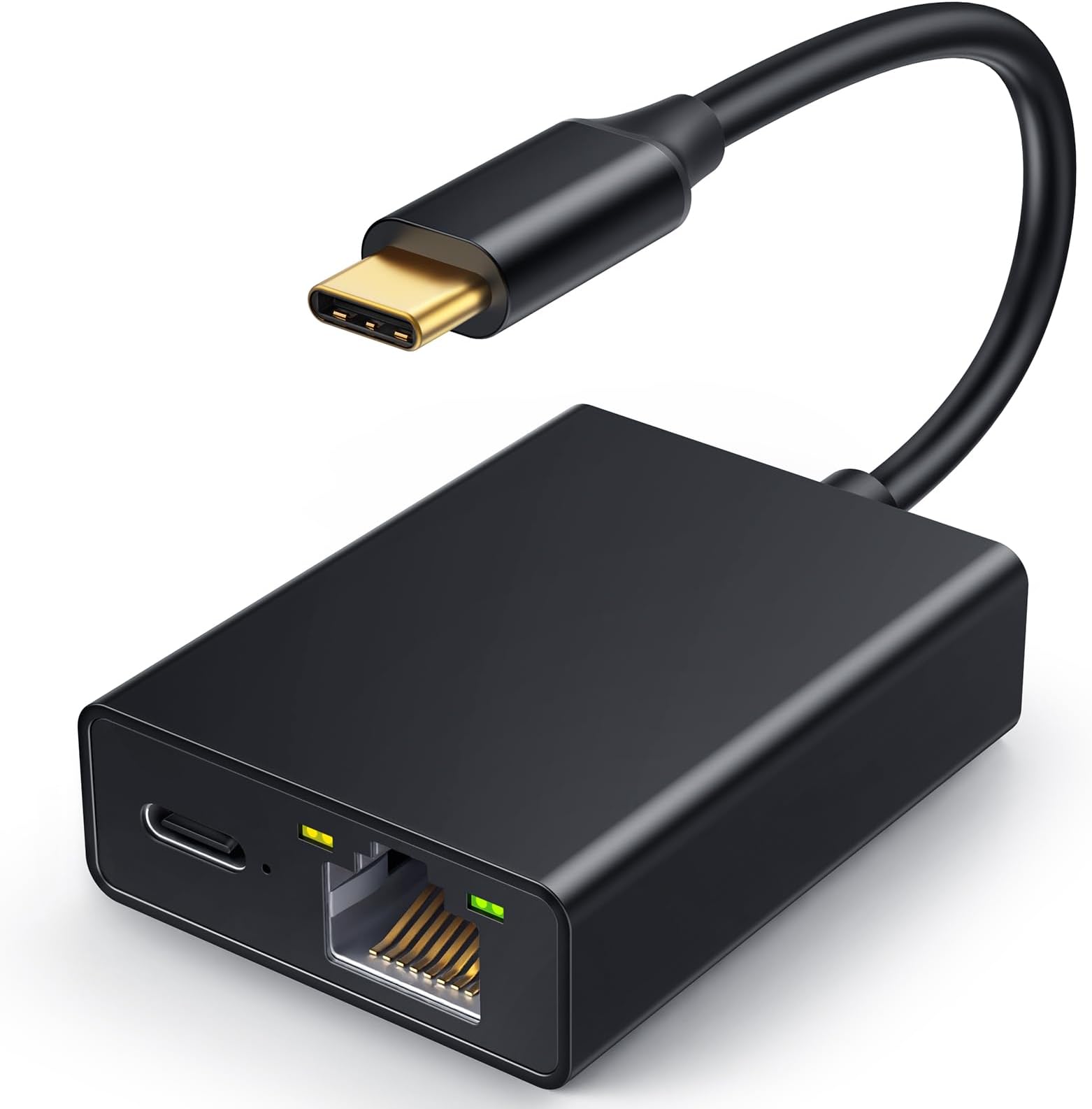ELECTOP Ethernet Adapter for Chromecast with Google TV, USB Type C to RJ45 Ethernet Network Adapter Compatible with Google TV Chromecast HD/4K and More Streaming TV Sticks(Adhesive Tape Included)