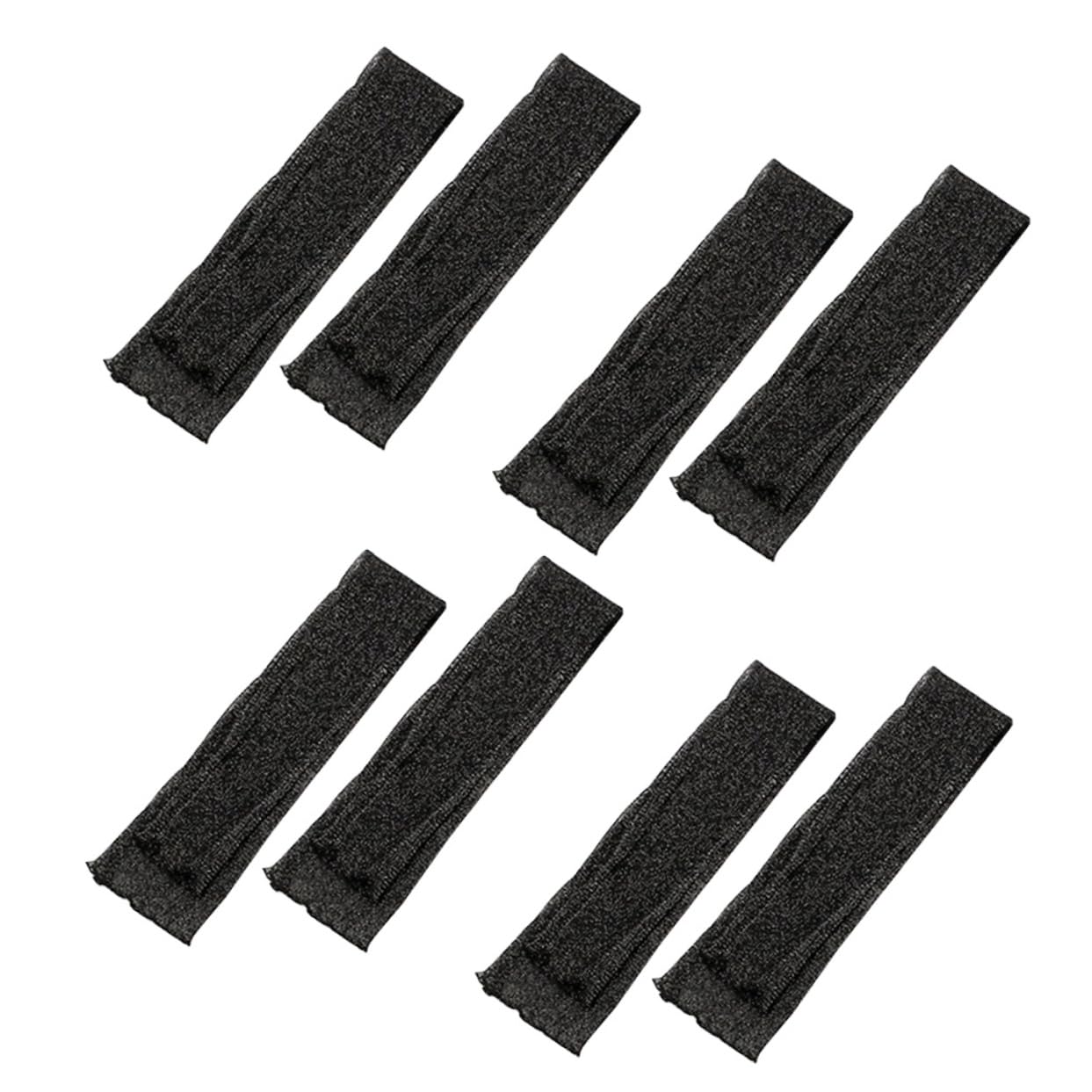 COLLBATH Sunproof Summer Half-Finger Arm Sleeves Gauze Oversleeve Sunscreen for Women Black 4 Pack