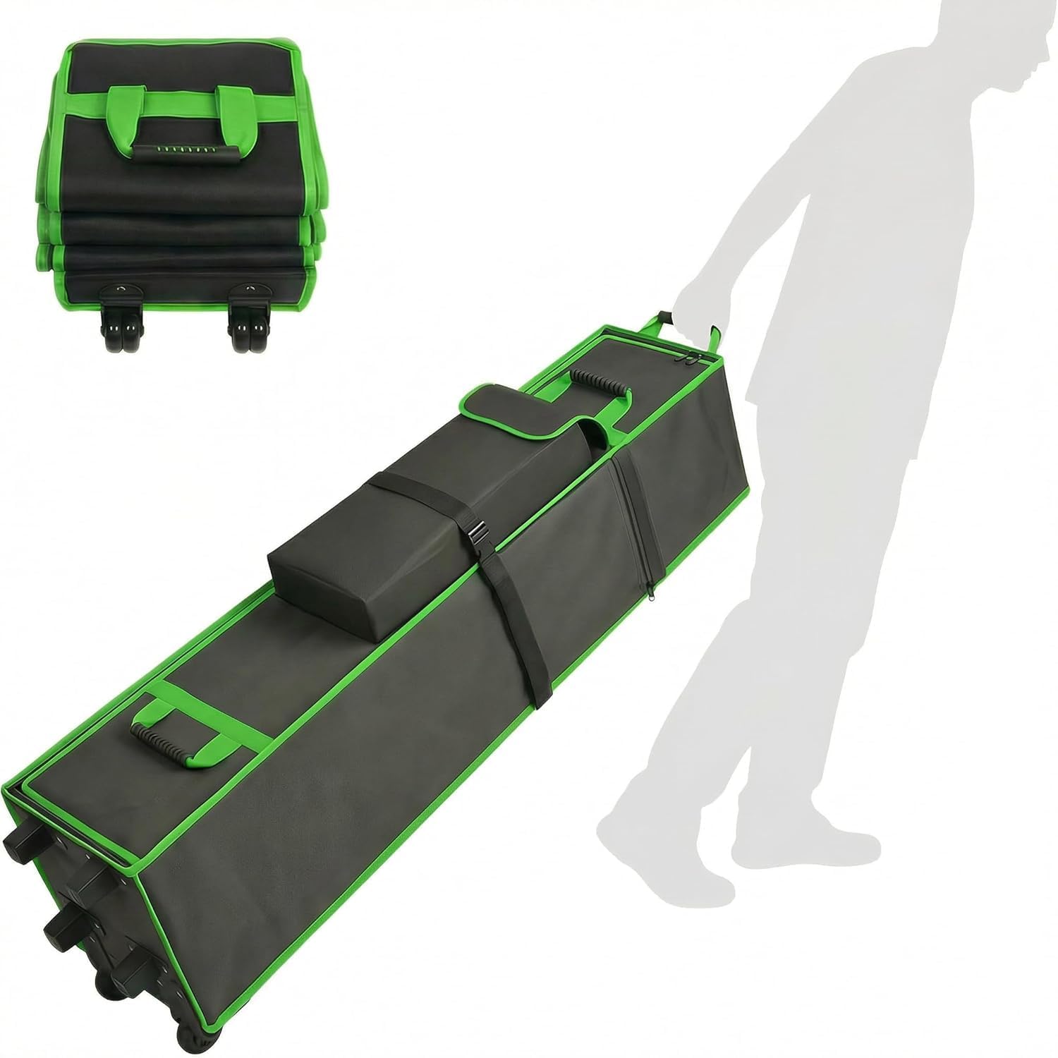 10 * 10 * 62InTent Bag Replacement Part with Roller Wheels Strong Canopy Roller Bag 800D Waterproof Motor Vehicle Duty Canopy Tent Bag for Friend Camp Travel 10 X 10 Pop Up Sale Tent