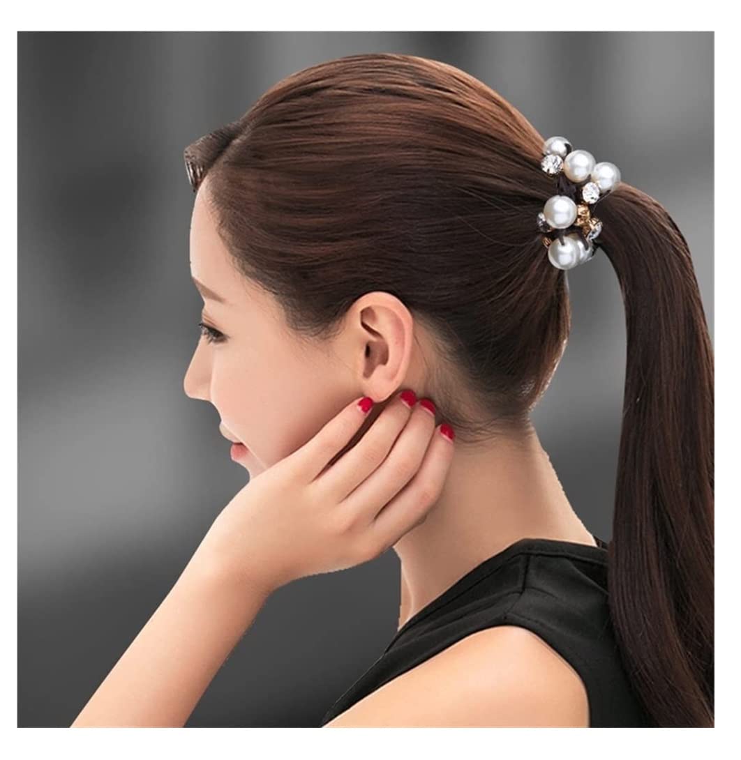 Feste Elastici Capelli Accessori Per Capelli Con Elastico In Corda Testa Di Perla Cavallo Anello Per Legata Decorazione