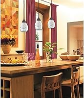 Vista 2 de Westinghouse Lighting Corp, pantalla de vidrio transparente con diseño de cuerda blanca