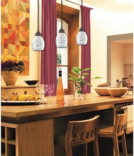 Miniatura 2 de Westinghouse Lighting Corp, pantalla de vidrio transparente con diseño de cuerda blanca