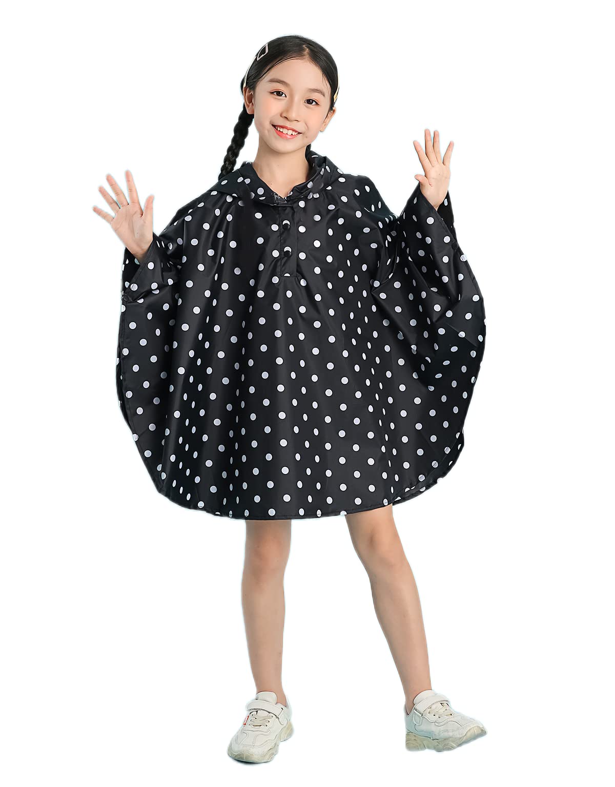 Freesmily Kids Cute Raincoat Waterproof Rain Poncho Jacket Coat for Girls Boys