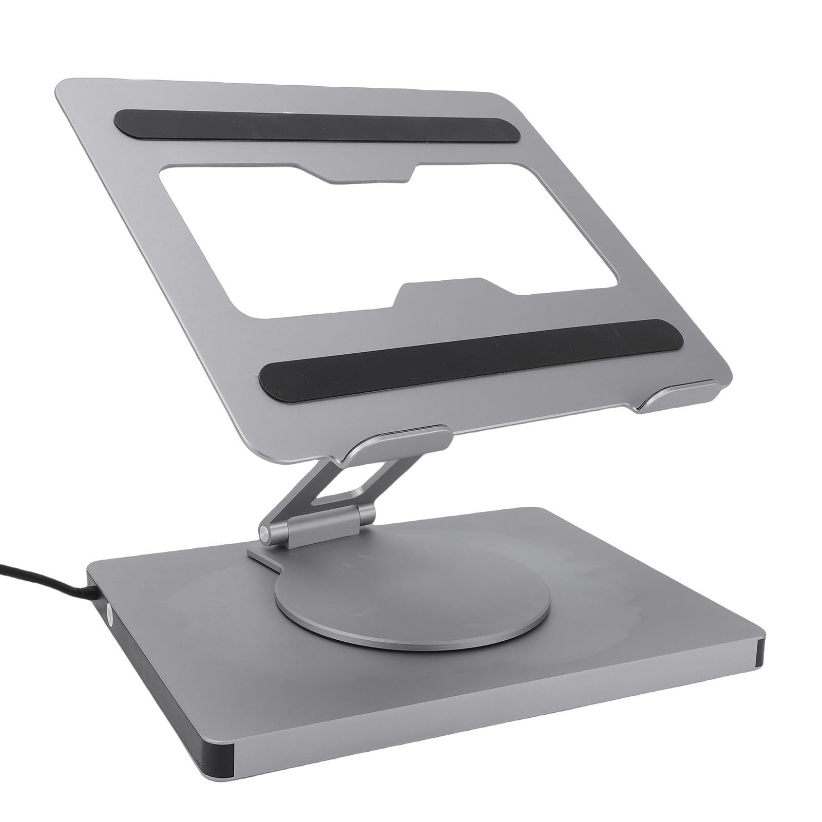 Diyeeni Support pour Ordinateur Portable pour Bureau avec Station d'accueil, Hub USB C 10 en 1 avec 4K à 60 Hz, USB 3.0, Chargement PD100W PD, Support pour Ordinateur Portable Réglable