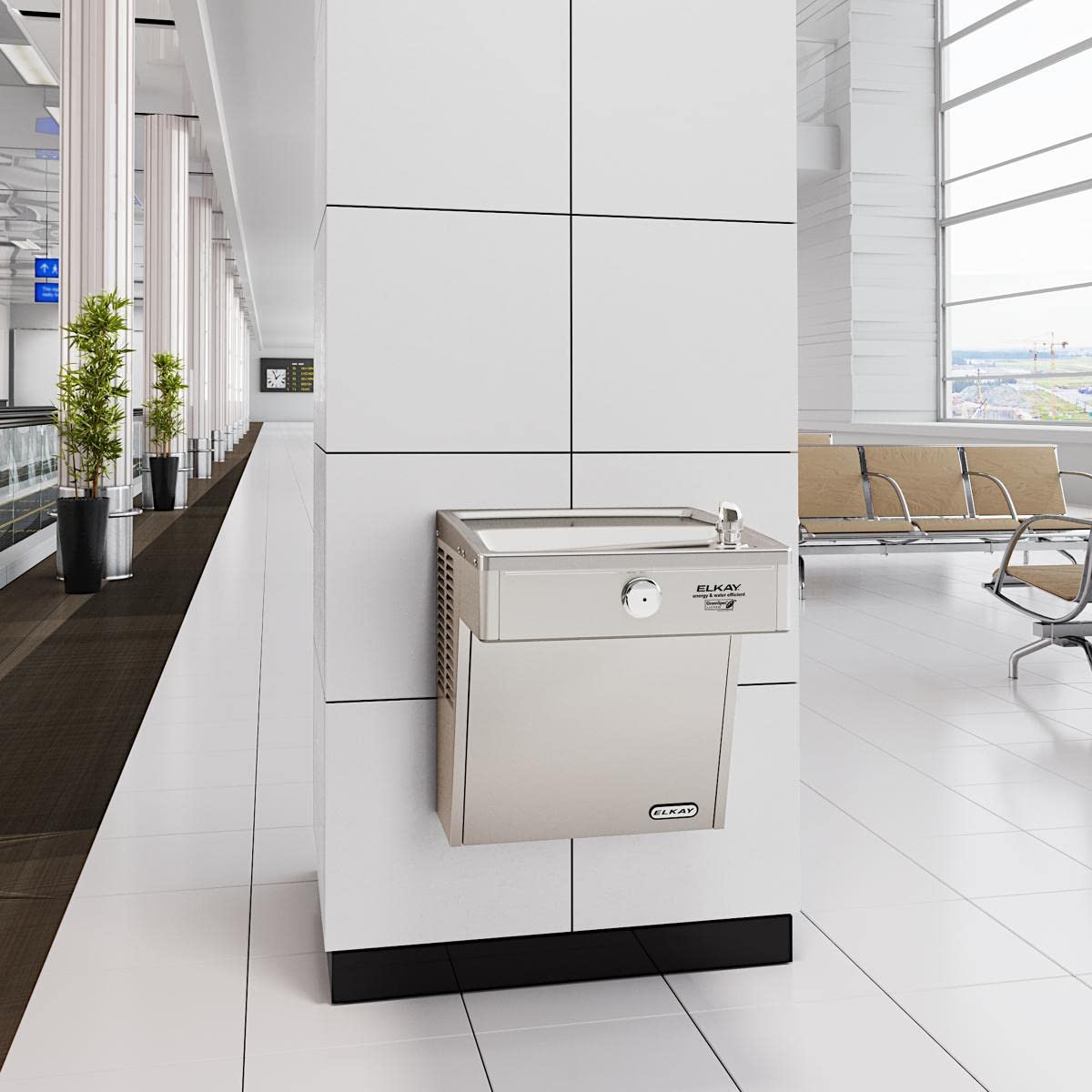 Elkay Wall Mount High Efficiency ADA Cooler Filtered Refrigerated Stainless